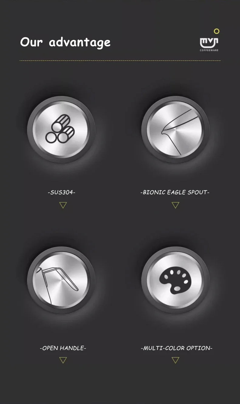 MUVNA Espresso Mug - Star Rain, 100ml Stainless Steel Coffee cup with Scale, Coffee Mugs with Handle, Colourful, Black & White