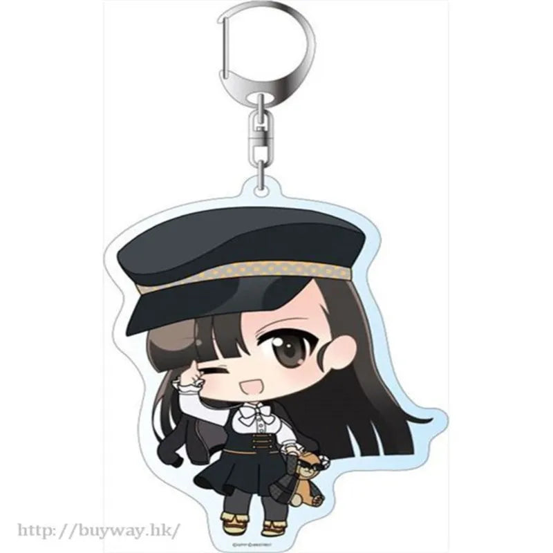 Anime Fans GiftsGIRLS und PANZER The Movie Anchovy Q Version HD Character PVC Acrylic  Keychain Collection Series About 6cm