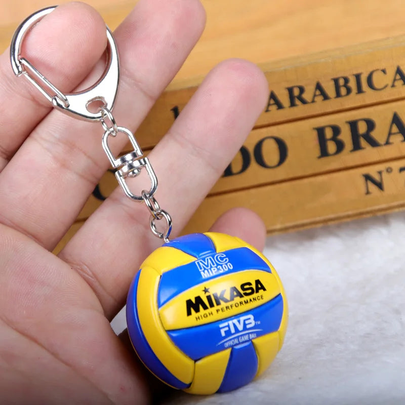 PVC Volleyball Keychain ball toy Sport Key Chain Gift Car Ball Key Holder Ring For Players Men Women Keyring Birthday Gift