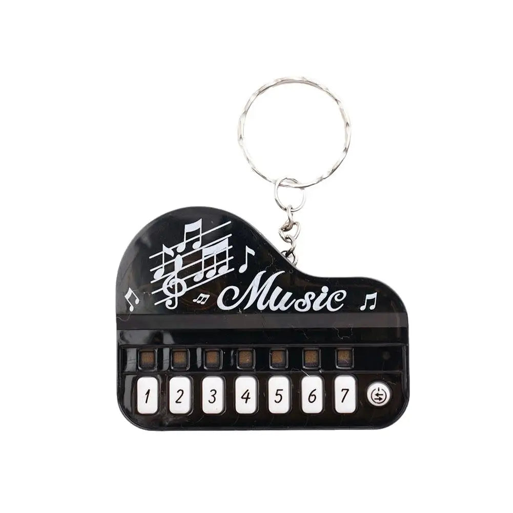 Piano Keychain Musical Instrument Toy Portable Mini Playable Keyboard Piano Jewelry Friend Music Gift Keychain Lover Electr I1K9