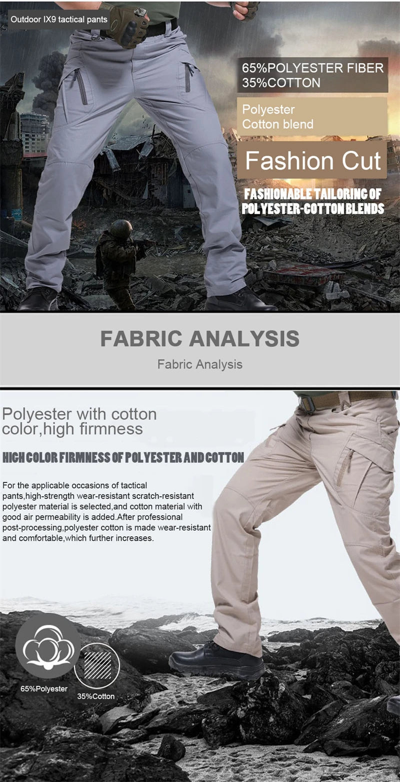 Tactical Cargo Pants Men Outdoor Waterproof SWAT Combat Military Camouflage Trousers Casual Multi Pocket Pants Male Work Joggers
