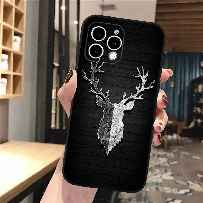 Hunting Deer Phone Case For iphone 17 Pro Max Air 16 15 14 13 Pro Max 15 16 Pro 15Plus