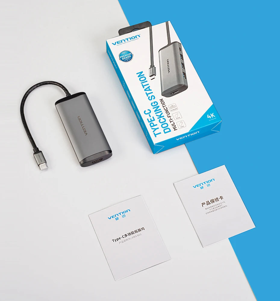 Vention  5 in 1 USB C Hub 4K HDMI USB 3.0 HUB PD Multiport Adapter for MacBook Pro/Huawei Mate 60/iPad Pro Splitter USB HUB