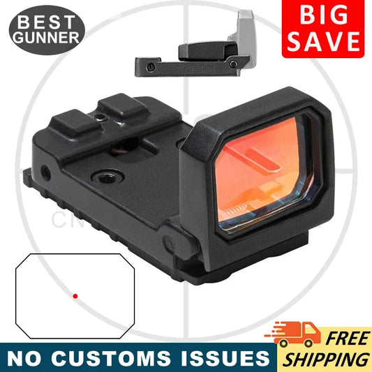Tactical FlipDot Folding Reflex Red Dot Sight For Hunting Pistol Rifle Shotgun Scope W/R*R Plates&Picatinny Mount 3MOA Dot Sight