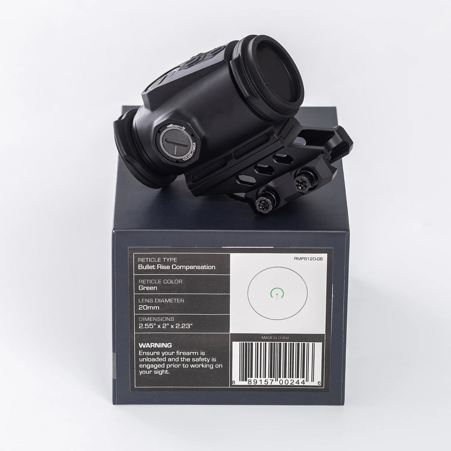 Tactical 1x20mm Reflex Red Green Dot Sight Riflescope with Free Mount Rails Optic Sight Shake N’ Wake for Shield Handguns