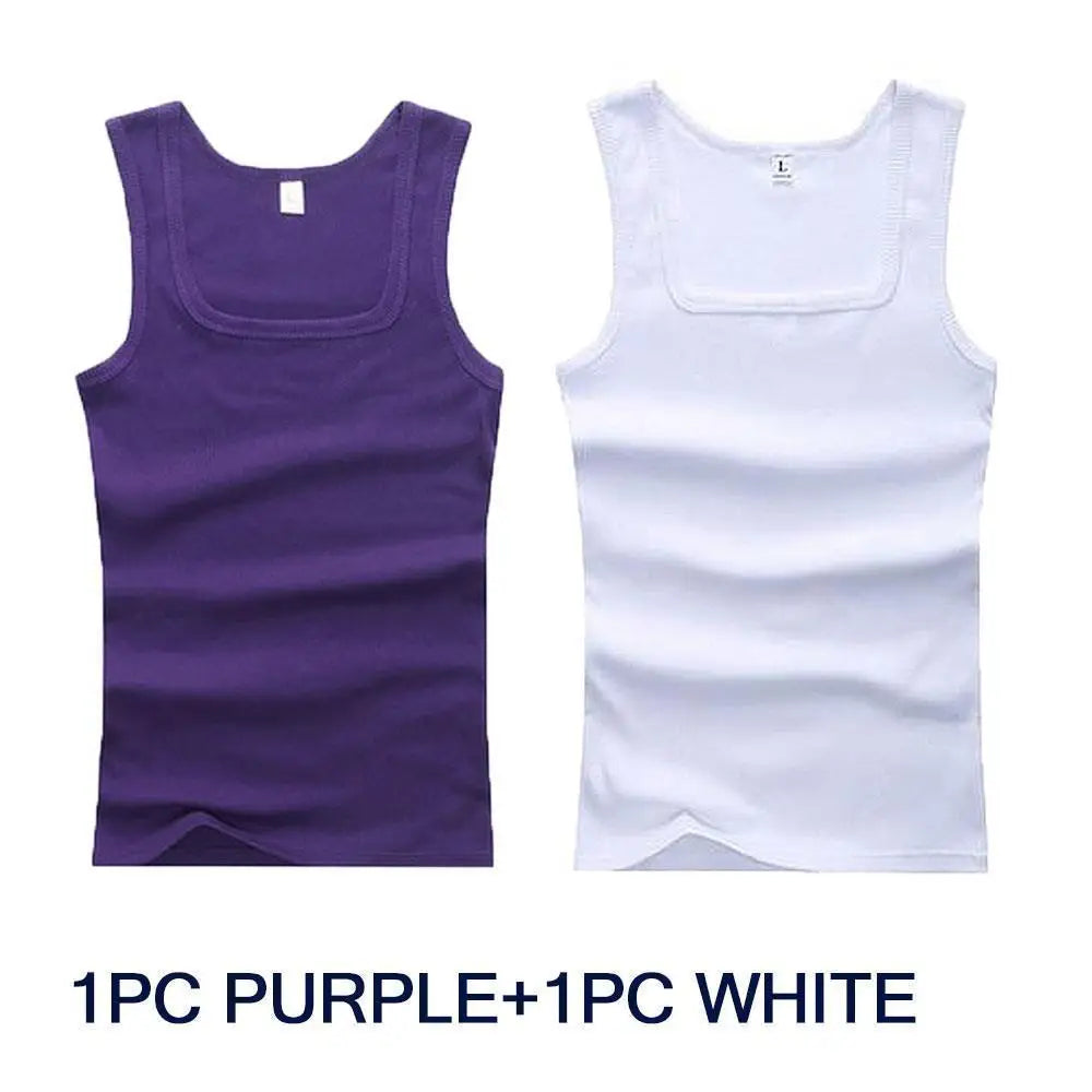 Casual Men Vest Cool Fitness Vest Sleeveless Tops Undershirt Plus Size Men Clothing Tank Tops Summer Black White Gray Vest Male