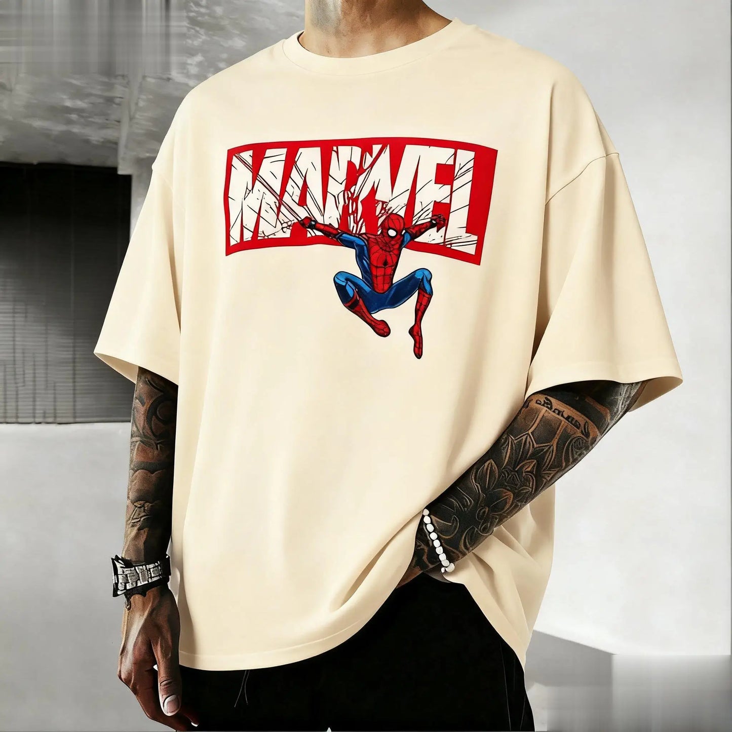 Marvel Spider Man Graphic T Shirt Men Women Cotton Short Sleeve Tee Superhero Print Streetwear Casual Tops Summer Trendy Fashion