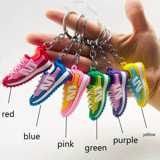 6pc/1pcs Shoe Keychains For Men Mini Cute Cool Sneaker Keychain PVC For Favors Collectible For Sneaker Fans Bag Pendant Tools