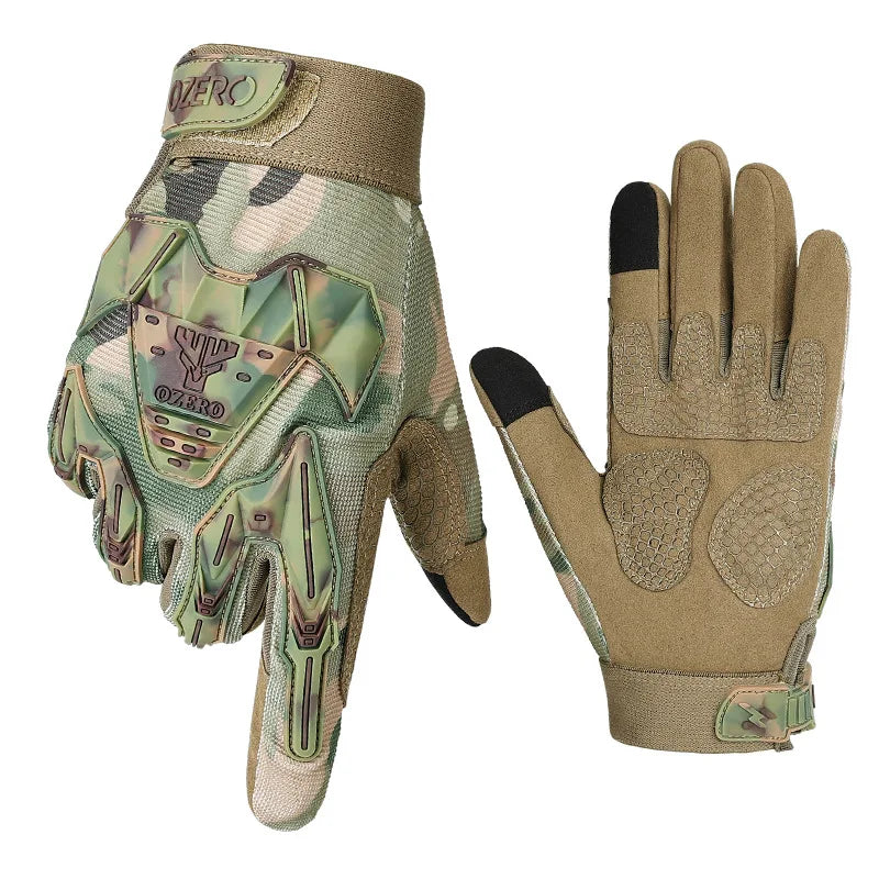 Tactical Gloves All Refers To Camouflage Thickened Stick-resistant Silicone Anti-collision Anti-slip Outdoor Riding Combat
