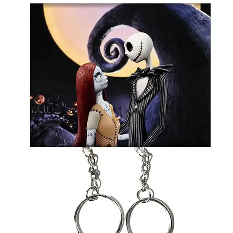 Cute Couple Keychain Hanger Wall Key Holder Home Decor Cartoon Kawaii Key Pendant Backpack Key Ring Storage Rack For Lover Gifts