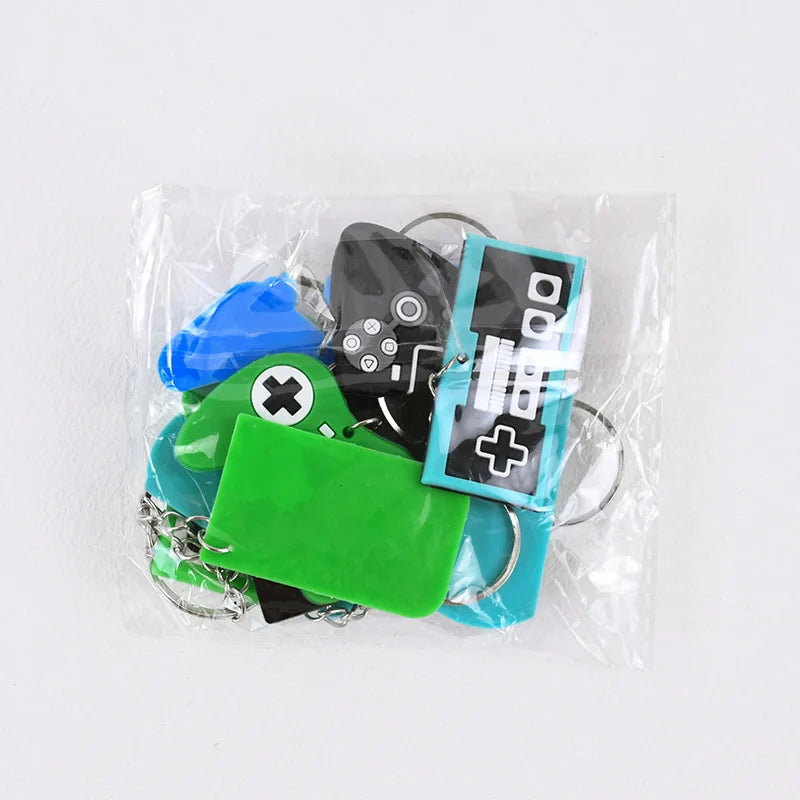 6/12/24Pcs Video Game Machine PVC Keychains Kids Birthday Party Favors Gift for Guest Goodie Pinata Fillers Backpack Pendant Toy