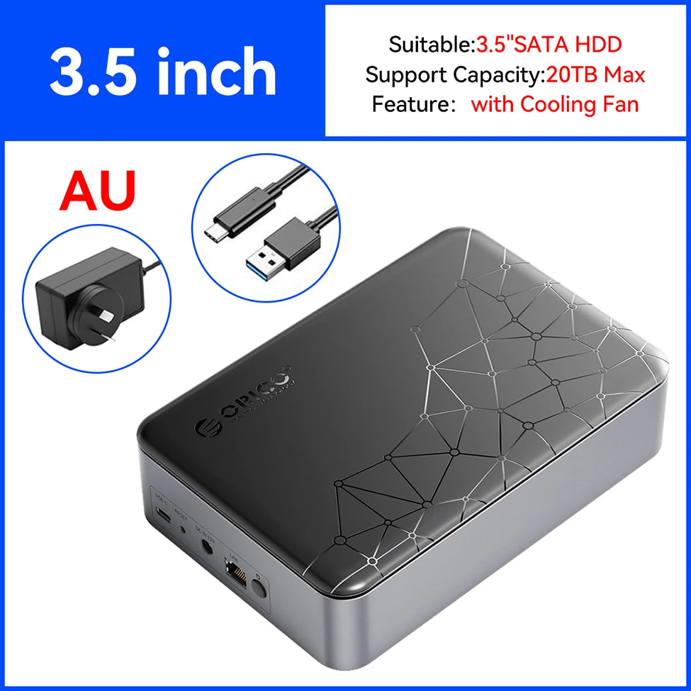 ORICO Private Cloud Nas Network Storage Server Personal Home Automatic Backup 2.5/3.5"SATA HDD Case External Hard Disk Enclosure