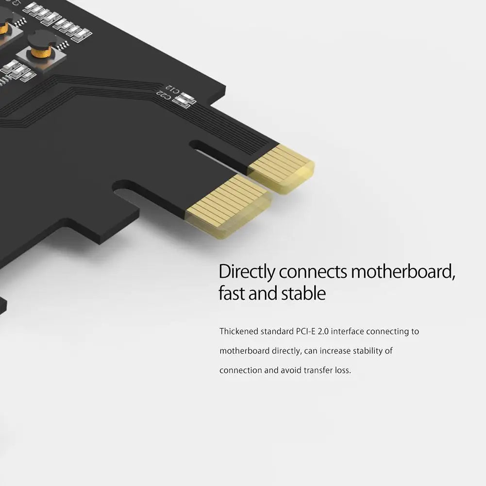 ORICO SuperSpeed 4 Port USB 3.0 PCI-E Express Card PCIE to 5Gbps 4 Port USB 3.0 PCI Express Expansion Card Adapter for Computer