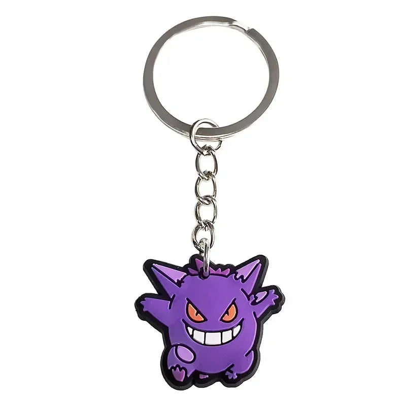 Cartoon Pokemon Pikachu Keychain Silicone Funny Keyring Bag Pendant Couple Car Keyholder Creative Bag Charm Accessories Gift