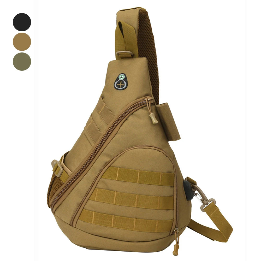 Tactical Chest Bag Outdoor Backpack Crossbody Sling Shoulder Bag Rucksack for Outdoor Hunting Camping Hiking