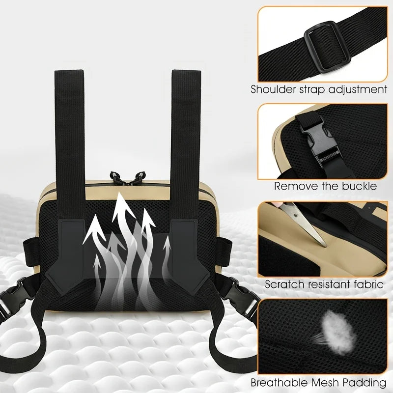 Tactical Vest Backpack - Large Capacity Multi-Functional Outdoor Bag   for Hunting Fishing Tactical Use Mixed Backpacking Gear