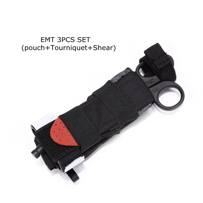 Tactical IFAK First Aid Kits Tourniquet Medical Scissors Set with Molle Belt Pouch Outdoor Portable EMT Emergency Supplies