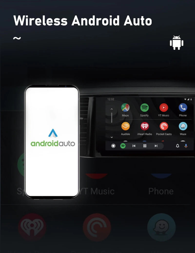 Xiaomi 2 in1 Wireless Android Auto Adapter Wireless CarPlay Dongle Car Intelligent Systems AI Smart Box For Car Wired CarPlay