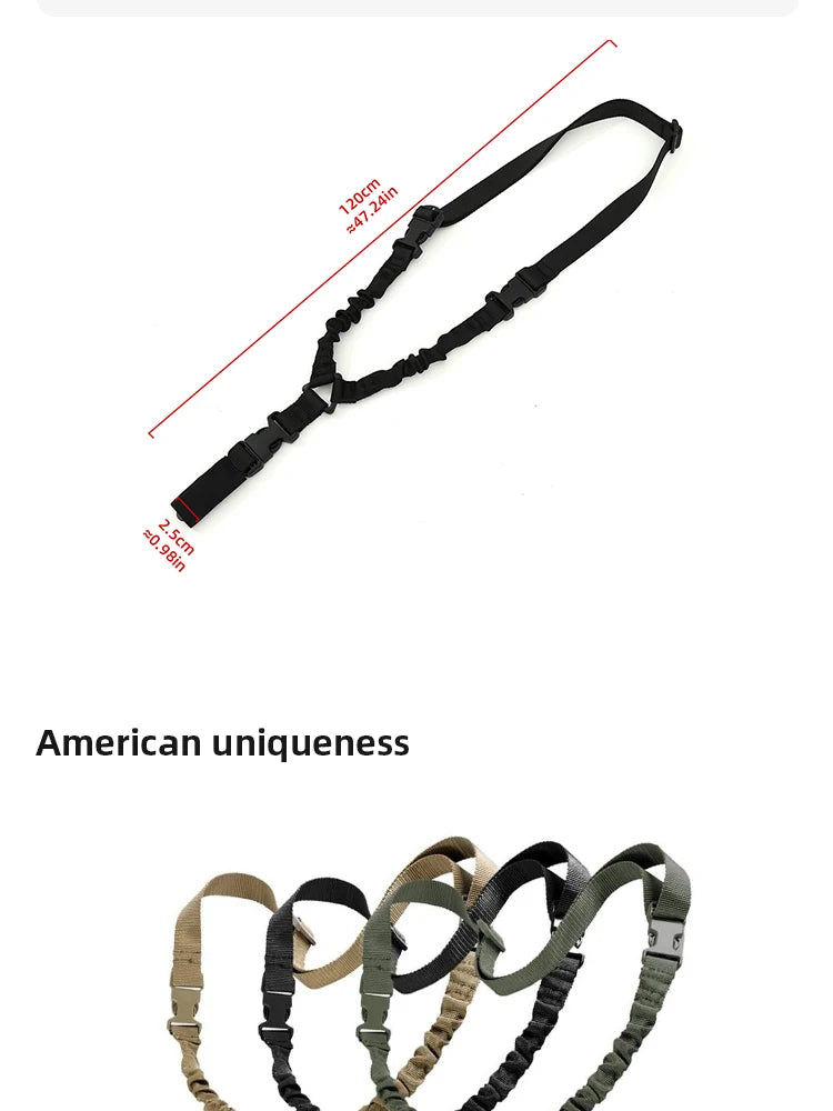 Tactical Gun Sling Military Shooting Adjustable 3 Point Bungee Airsoft Rifle Strapping Belt Hunting Hiking Accessories