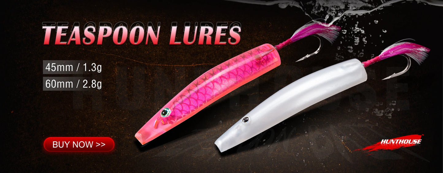 Hunthouse Violent tail 2.0 Jigging Lure Spoon Skining Bait Tackle Artificial 10g 18g 24g For Fishing Lure Pike Trout Tackle