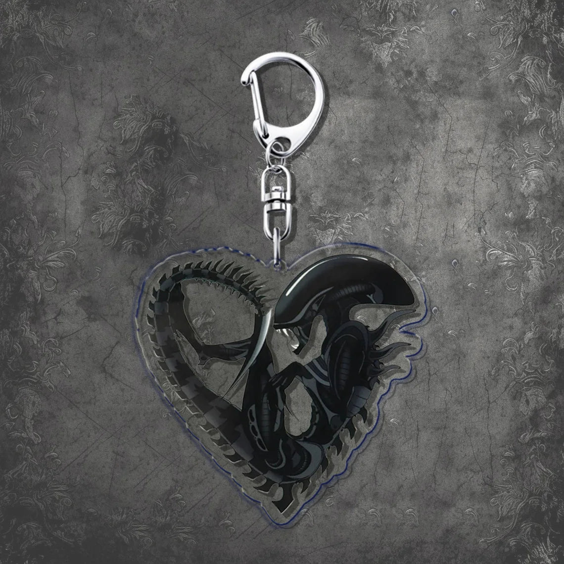 Horror Scary Classic Movie Keychain Key Chain Ring for Bag Xenomorph Sci Fi Keyring Jewelry Gamer Fans Gaming Gift