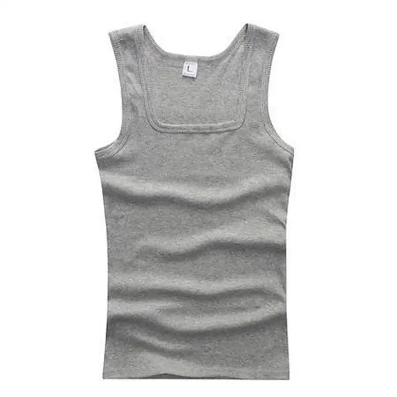 Casual Men Vest Cool Fitness Vest Sleeveless Tops Undershirt Plus Size Men Clothing Tank Tops Summer Black White Gray Vest Male
