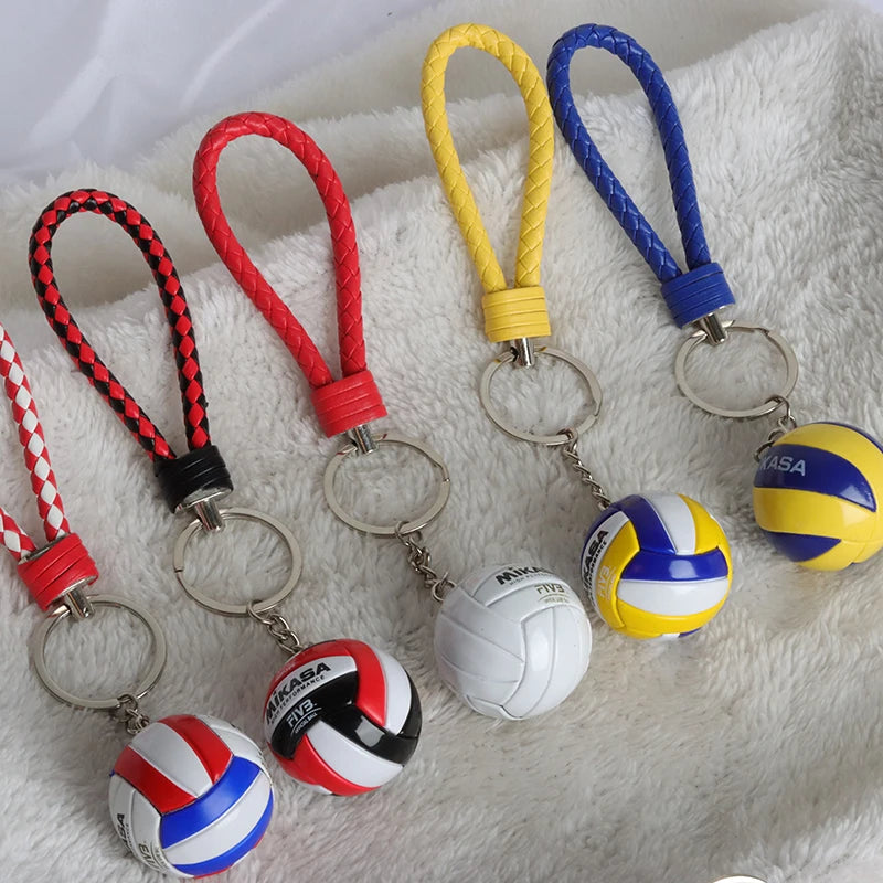 1pcs PVC  Volleyball Keychain Ornaments Business Volleyball Men Women Gifts Beach Ball Sport Key Chain  jewelry gift