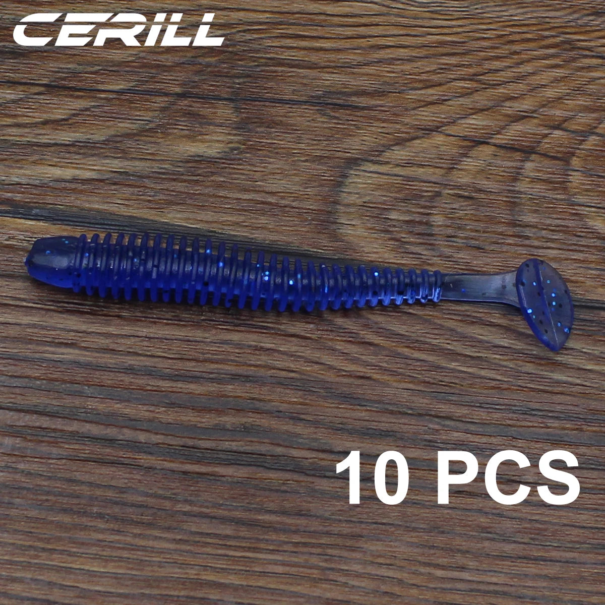 Cerill 10 PCS 6 cm 7.5 cm Silicone T Tail Worm Soft Fishing Lures Artificial Baits Bass Jigging Wobblers Swing Swimbait Tackle