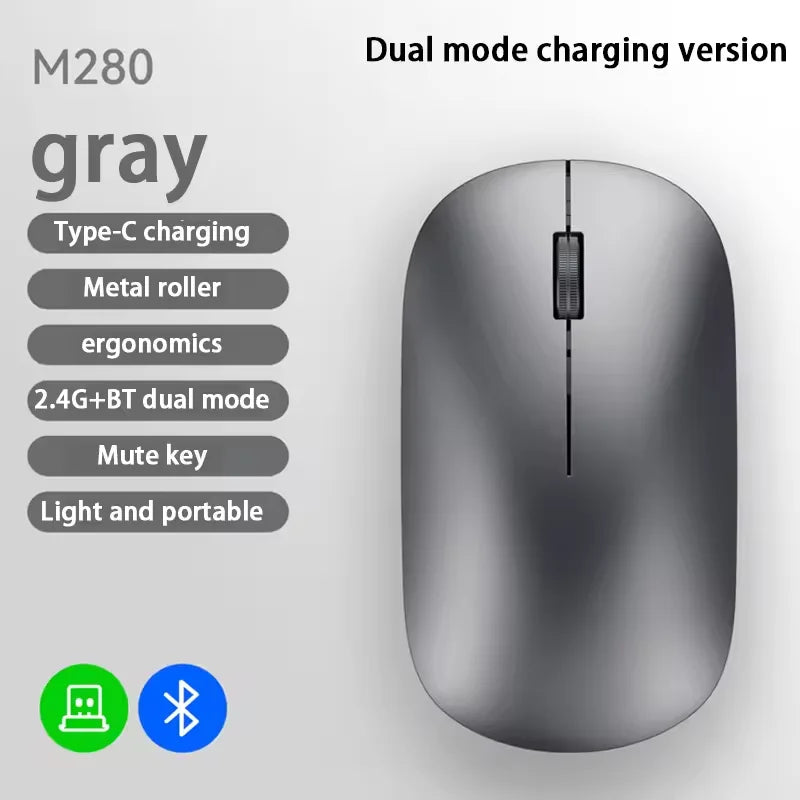Xiaomi Wireless Mouse Type-C Charging Silent Click Portable Office Ergonomic Laptop Universal Lightweight Office Game No-Noise