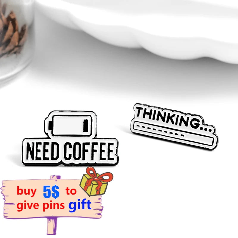 Science It's Like Magic But Real Enamel Pins Black Letters Energy Milk Coffee Magical Chemical Badge Pin Buckle Gift for Friends