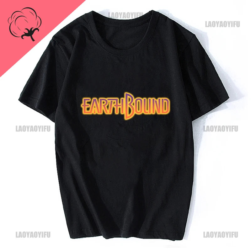 Heroes Man's TShirt Mother Earthbound Game Crewneck Tops Fabric T Shirt Funny Cotton Gift Idea  Fashion Short Sleeve Clothing