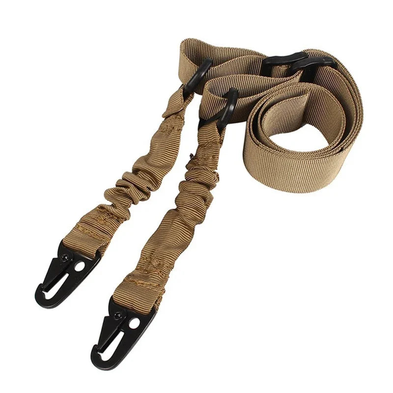 Military Tactical 2 Point Gun Sling Shoulder Strap Rifle Sling Airsoft Bungee Belt Mount Gun Rope Shooting Hunting Accessories