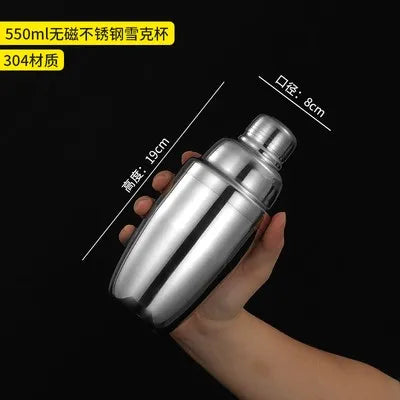 Stainless Steel Cocktail Shaker Set, Bar Tools, Bartender, Drink Stirrers, Transparent PC, Boston Shaker, 1L, 304