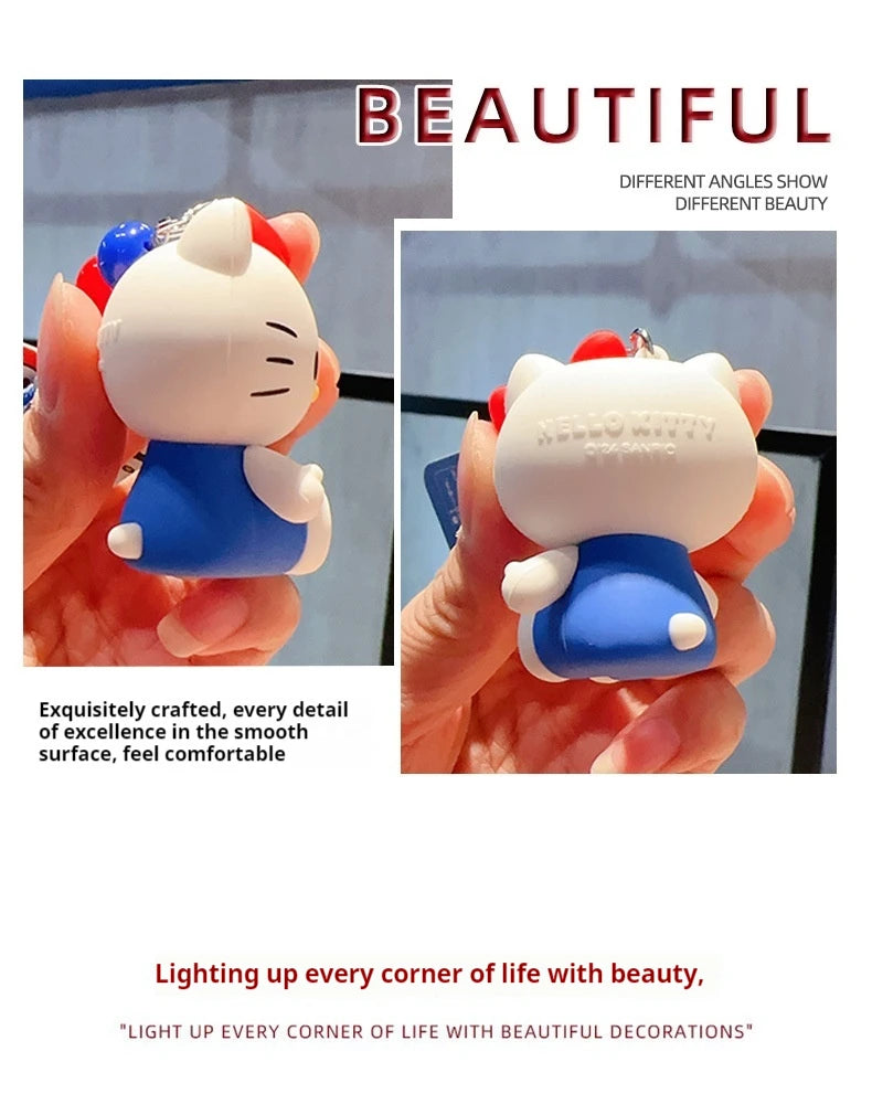 Hello Kitty Keychain Girls Bag Kt Cat Cartoon Doll Toy Exquisite Key Chain Kawaii Surprise Girls Kids Gifts
