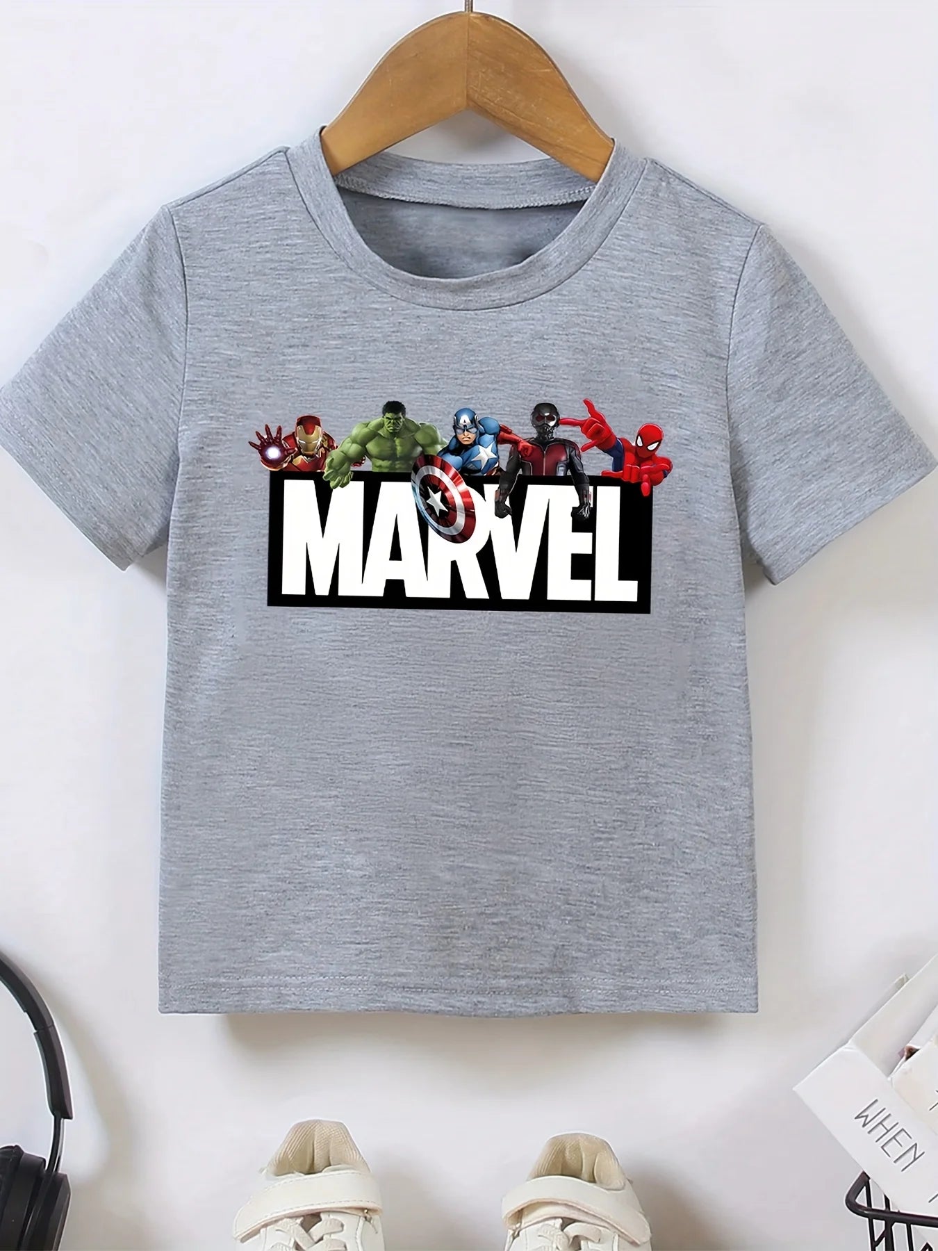 Marvel Iron Man Collaboration Short-sleeved T-shirt Men's Summer 2025 New Style Peripheral Clothing,Children's Trendy and Casual
