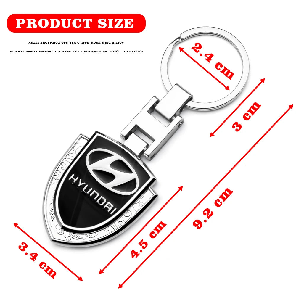 1PC Car Keychain Shield Butler Home Keychain For Hyundai Elantra Accent Sonata Tucson Kona Santa Fe IONIQ 5 IONIQ 6 N Line