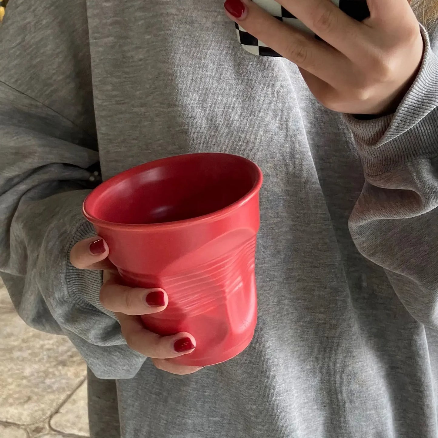 Irregular Ceramic Mug Hand-pinch Coffee Cup Mugs Funny Glass Drinking Glasses Kawaii Cup Cool Stuff Holiday Gift Cups and Mugs