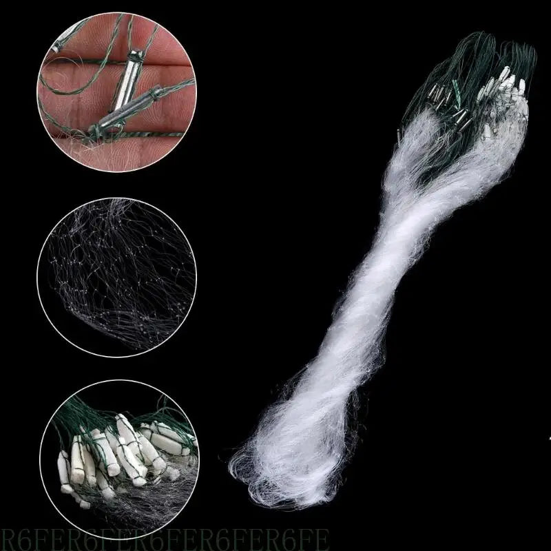 652F Fishing Net 8m Single Layer Monofilament Fishing Gill Net for w/ Floats Fishing Mesh Trap Net Netting Tackle Out