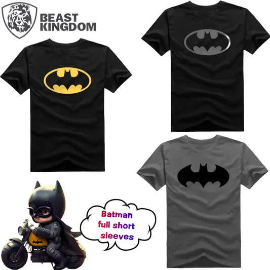 Beast Kingdom Batman Short Sleeve Creative High-value Movie Peripherals Cool Sweat Absorbent Breathable Men's Cotton T-Shirt