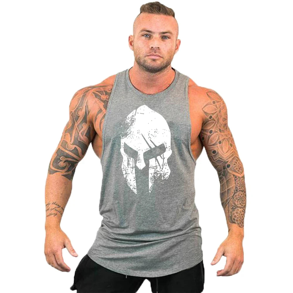 Gym Top Men Shirt Man Muscle Fit T-shirt Fitness Bodybuilding Stringer Vest Clothes Clothing Men's Singlets Muscular T-shirts