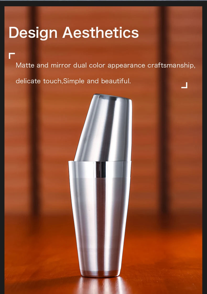 CRISON SK001 Professional Boston Shaker Two Piece Blender Bar Tool for Bartenders cocktail shaker