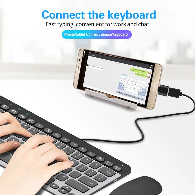 Type C To Usb OTG Adapter 2.0 Micro Usb Phone Adapter Usbc Smartphone Laptops To Usb Mouse Gamepad Flash Disk Otg Plug