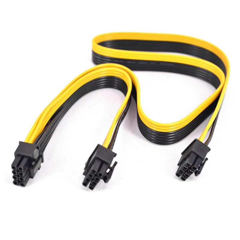 PCI-e 8Pin to 2 Port 6+2 Pin Power Supply Cable PCI express Graphics Card 6+2pin Male to 8 Pin Male For Silverstone Modular PSU