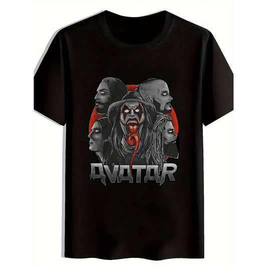 Men's Avatar Movie Pattern T-Shirt Lightweight Breathable T-Shirt with Avatar Character Retro Sci-Fi Movie Short Sleeve Shirt