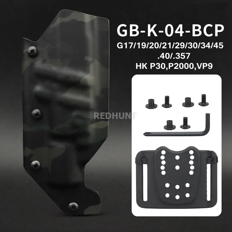 Hunting Gun Holster Kydex Pistol Case Light TLR-1 X400 X300 XC1 Bearing Waist Gun Bag for G17/19/19X/45/43/43X/20/29