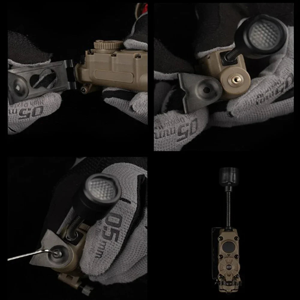 Tactical Helmet Lamp Head Lantern with Multi-color IR Light for Weapon Lights and Emergency Signal Outdoor Hunting Camping