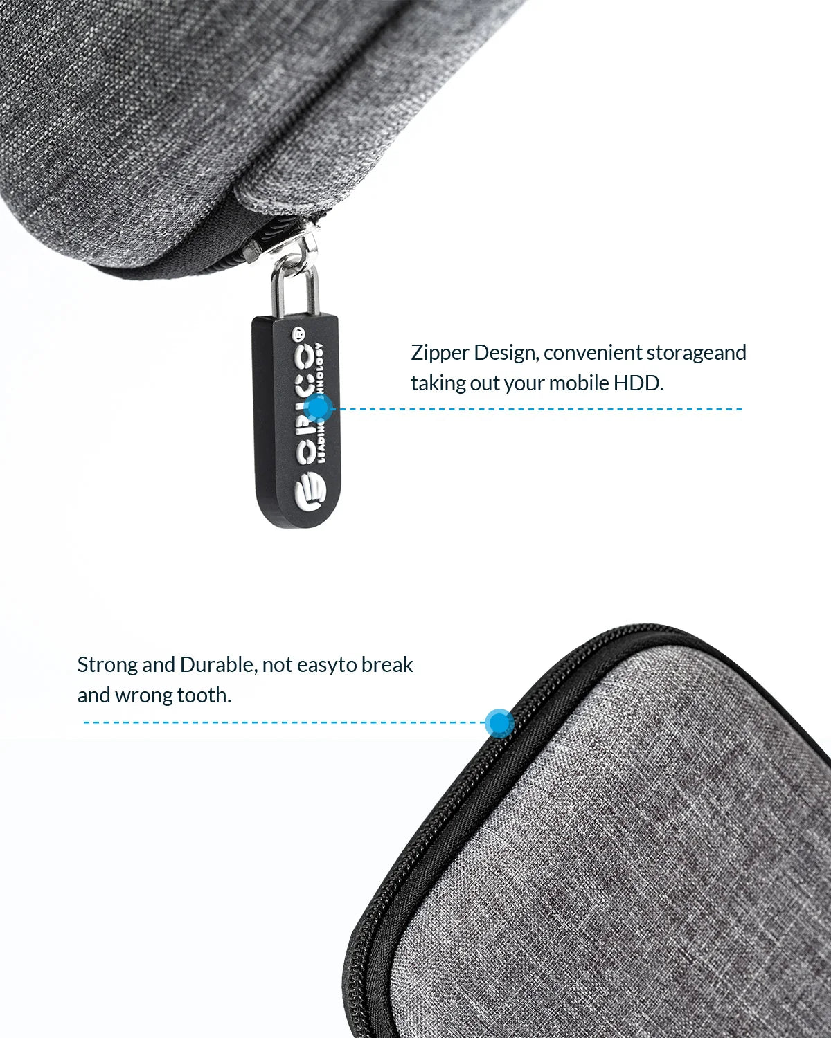 ORICO 2.5 inch HDD/SSD Hard Drive Case Hard Drive Bag for External Portable HDD hdd box case storage Protection Black/Red/Blue