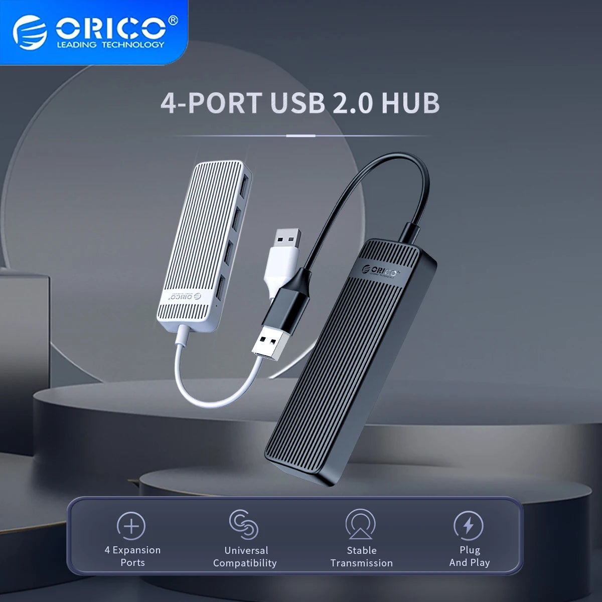 ORICO Mini USB HUB Multi 4 Port High Speed USB 3.0 2.0 Splitter Portable OTG Adapter For Computer Laptops Tablet PC Accessories