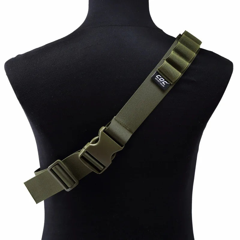 Tactical 27 Round Shotgun Bandolier Belt Adjustable 12 Gauge 12GA Shell Carrier Ammo Pouch Holder Waist Belt Hunting Accessories