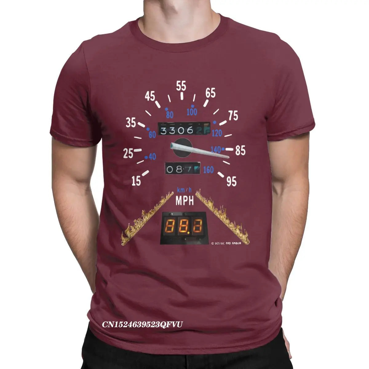 Back To The Future 88 MPH Men's Tshirt Time Travel Movie BTTF Leisure Tees Harajuku T-Shirts Premium Cotton Adult Clothes